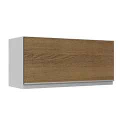 Armário de Cozinha Aéreo 100% MDF 70 cm 1 Porta Basculante Branco/Rustic Acordes Madesa