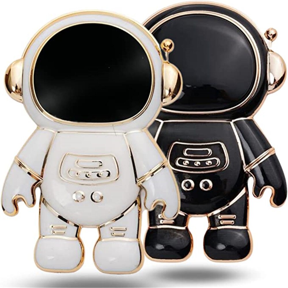 Universal 6D Plating Astronaut Stand Escondido Para Suporte Telefônico Dobrável Compatível Com Todos Os Telefones Celulares