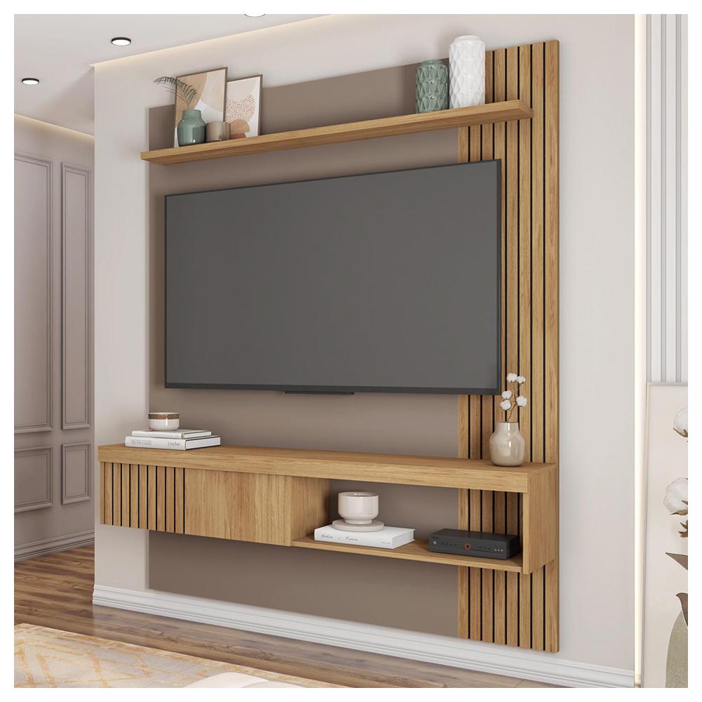 Painel Para Tv Até 55 Polegadas Moon Marrom Caemmun em Oferta na Shopee