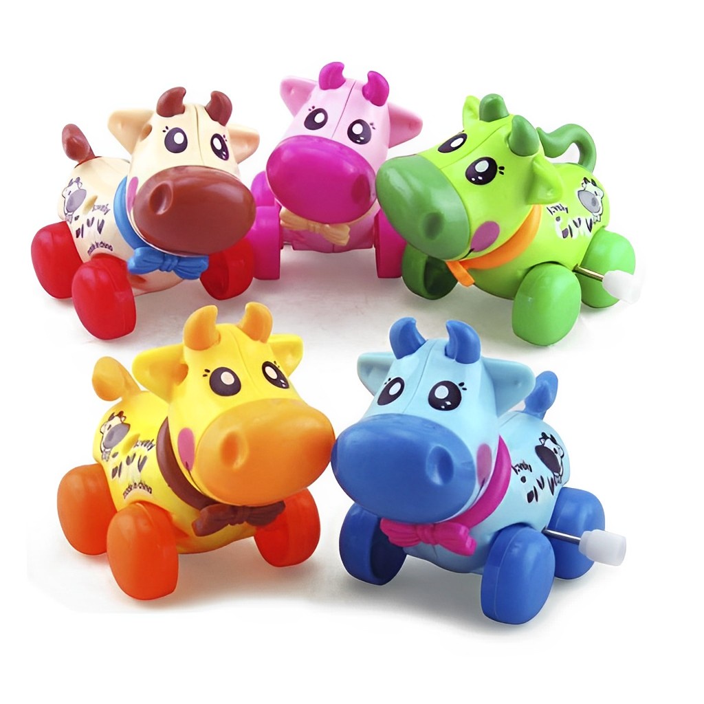 Vaquinha Cow Colorida Movida A Corda Brinquedo Infantil 1062 em Oferta na Shopee