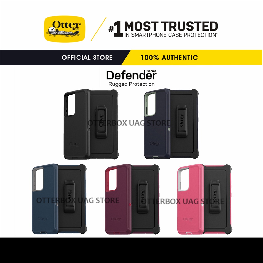 OtterBox Samsung Galaxy S22 Ultra / Galaxy S22 Plus / Galaxy S22 / Galaxy S21 Ultra / Galaxy S21 Plus / Galaxy S21 / Galaxy Note 20 Ultra / Galaxy Note 20 / Galaxy Note 10+ Plus / Galaxy Note 10 Capa Série Defender | Autêntico Original