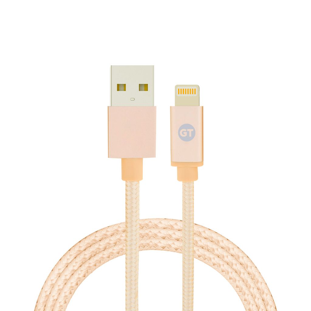 Cabo Lightning MFi para USB Nylon 1.2m - Gold | GT - Mobile & Gadgets