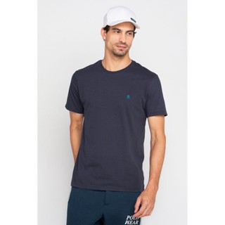 Camiseta Masculina Bordado Azul Polo Wear Azul Escuro