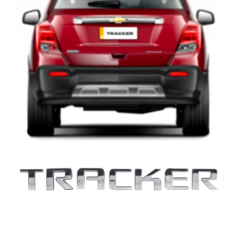 Emblema Letreiro Porta Malas Cromado TRACKER para carro TRACKER 2014 a 2021