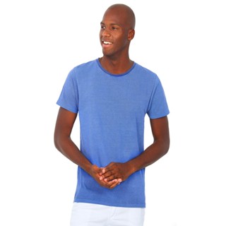 Camiseta Masculina Lisa Especial Polo Wear Azul Médio