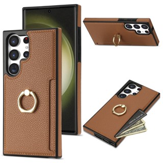 Porta-Cartões Carteiras Para Samsung Galaxy S23 Ultra S22 Plus S21 S20 FE A54 A52 A53 A14 A13 Capa De Couro