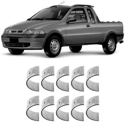 Bronzina Casquilho Mancal 0.50 Fiat Palio Strada Siena Uno 84 a 2004 Metal Leve SBC407