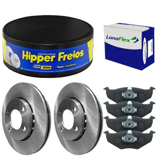 Kit Pastilha Disco Freio Voyage 2009 A 2011 Diant Ventilado em Oferta na Shopee