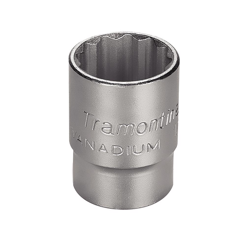 Soquete Estriado em Aço Cromo Vanádio 23 mm - Encaixe 1/2'' Tramontina PRO em Oferta na Shopee