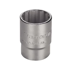 Soquete Estriado em Aço Cromo Vanádio 19 mm - Encaixe 1/2'' Tramontina PRO