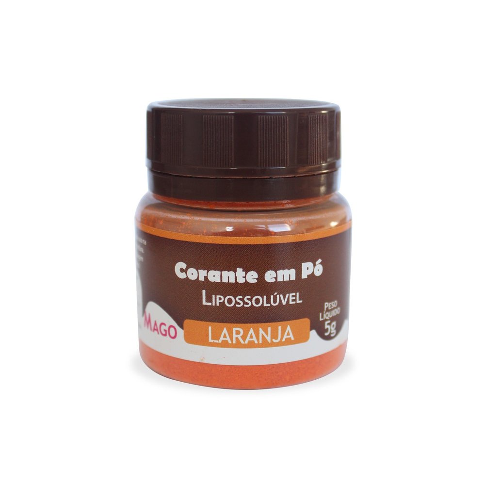 Corante Em Pó Lipossoluvel  5g - Mago Laranja em Oferta na Shopee