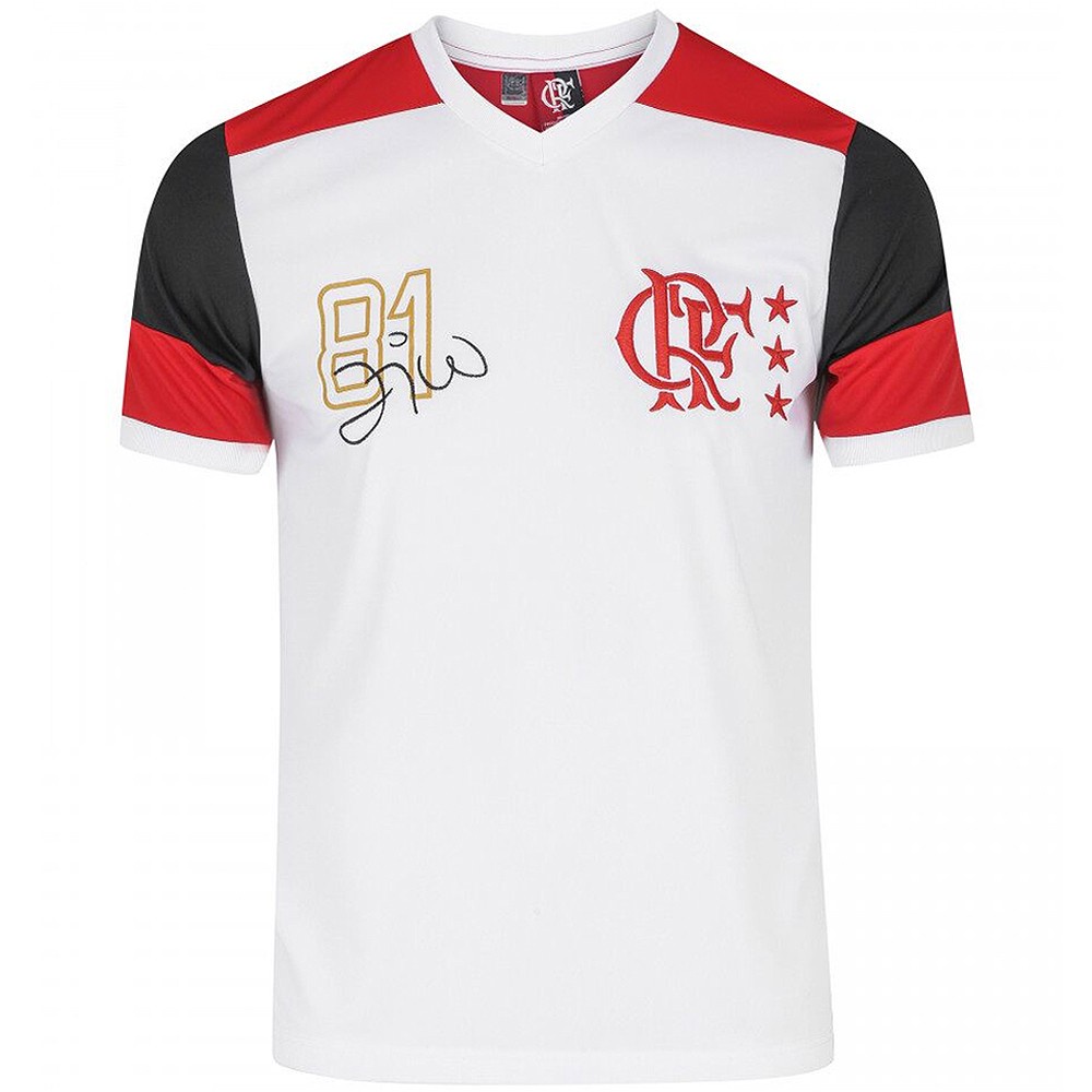 Camisa Retrô Flamengo Mundial 81 Zico DRY Masculina Oficial em Oferta na Shopee