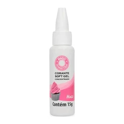 Corante Soft Gel Rosa Boneca - 15g - 1 unidade - Mago - Rizzo