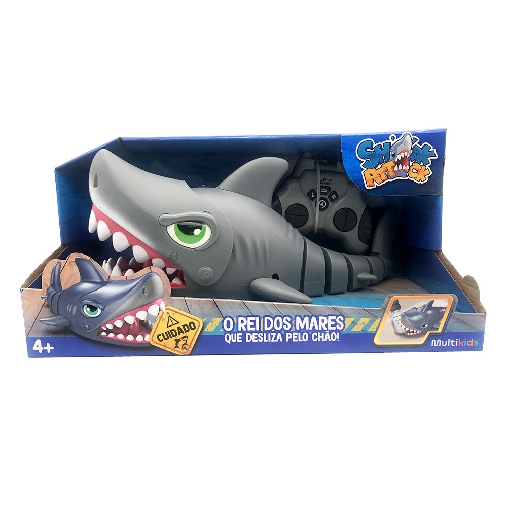 Tubarão de Controle Remoto Shark Attack Multikids - BR2061 em Oferta na Shopee