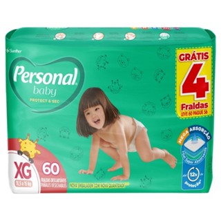 Fralda Personal Baby Giga XG, Pacote Com 60 Unidades