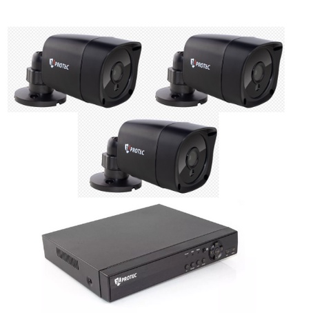 Kit DVR JL6004 com 3 Câmeras Bullet 9020 Uso Externo