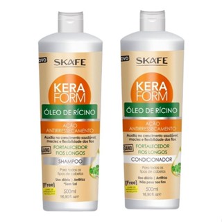 Kit Shampoo E Condicionador Keraform Óleo De Ricino 500Ml