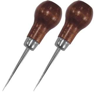 02 Furador Agulhao Manual Cabo Madeira Cartonagem Patchwork. em Oferta na Shopee