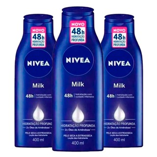 Kit Creme Hidratante Corporal Nívea Body Extra Seca 400ml - 3 Unidades