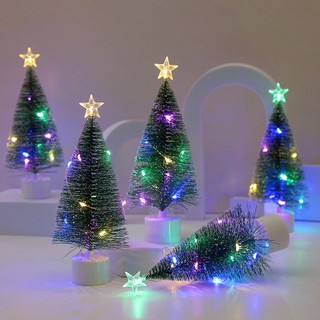Corda de luz árvore de natal LED colorido luminoso agulha de pinheiro árvore de natal presente de natal atmosfera decora