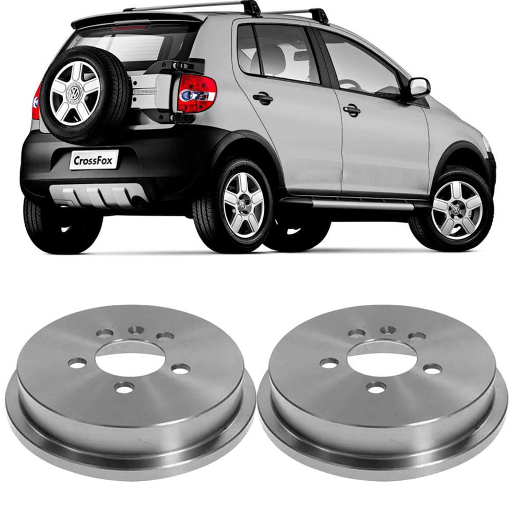 Par Tambor Freio Crossfox Fox Polo Traseiro Sem Cubo Hf08a - Spare Parts and Accessories for Vehicles