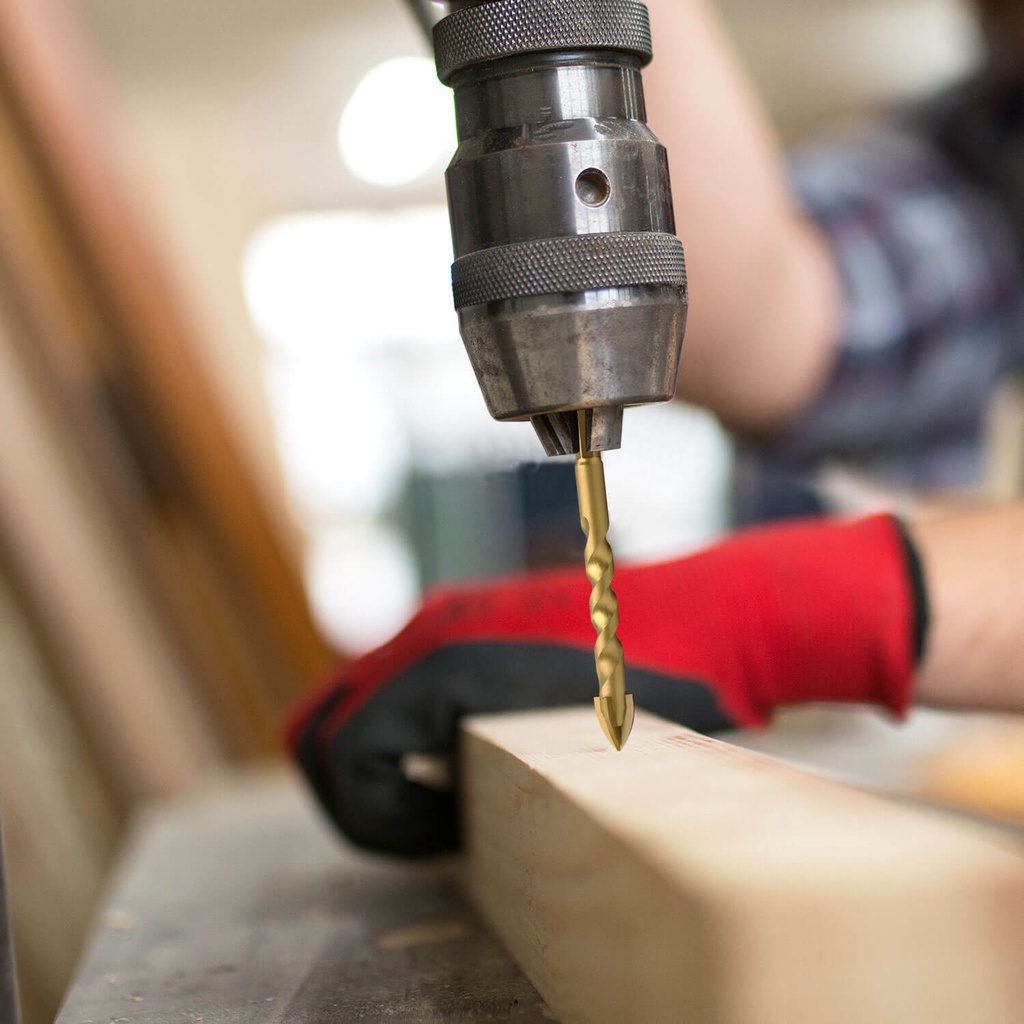 10x Broca De Torção Triangular 8mm - Estojo Profissional