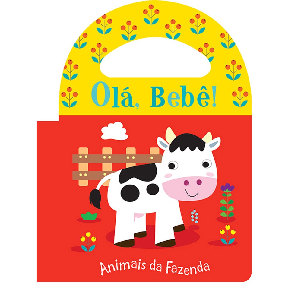 Livro de Banho com alça - Olá, bebê!  Animais da fazenda