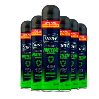Kit Desodorante Aerosol Suave Men Antibacterial Proteção Intensa 200ml C/6 Unidades