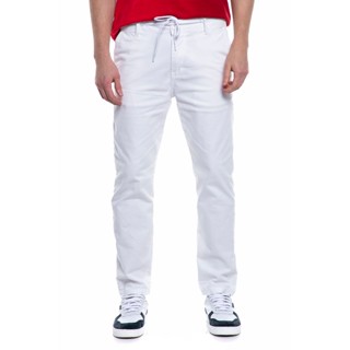 Calça Masculina Sarja Senna Trapézio Polo Wear Branco