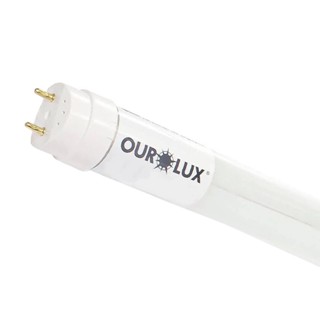 Kit 10 Lâmpadas Led Tubular T8 18W Bivolt Luz Neutra 4000K Ourolux