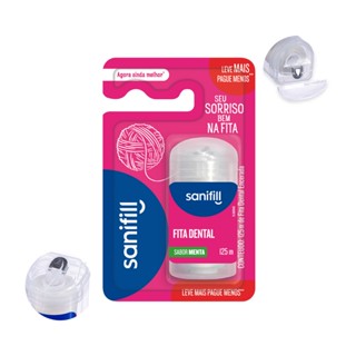 Fio Dental Encerado Mentolado 125m Leve+Por Menos Sanifill