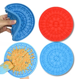 Comedouro Lento Tapete para Cachorro Pet Anti-Stress Brinquedo Interativo para Lamber Ventosa Parede em Oferta na Shopee