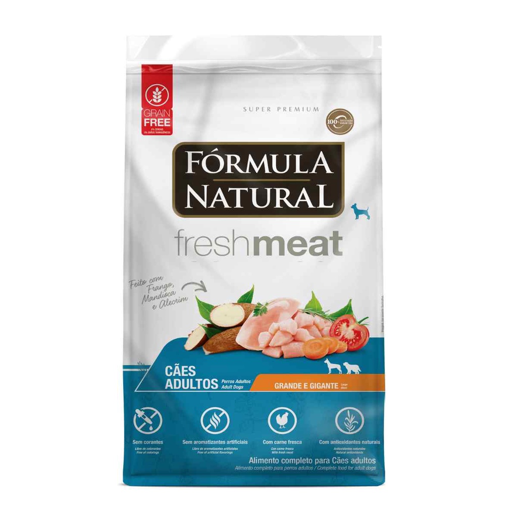 Ração Fórmula Natural Para Cães Adultos porte Grandes e Gigantes Fresh Meat Super Premium 2,5kg