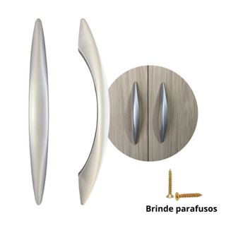 Puxador de Gavetas Portas Armários Guarda Roupas Móveis Alça Hamburgo 128mm em Oferta na Shopee