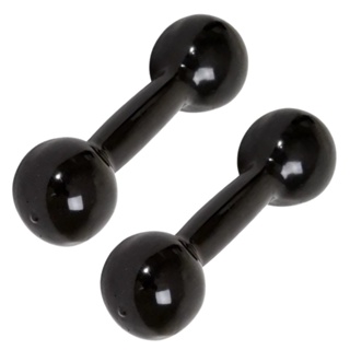 Halter 2kg Emborrachado Preto Peso de Academia Kit 2 Unidades em Oferta na Shopee