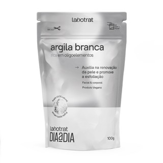 Argila Branca Esfoliante Nutre Facial Corporal Labotrat 100g em Oferta na Shopee