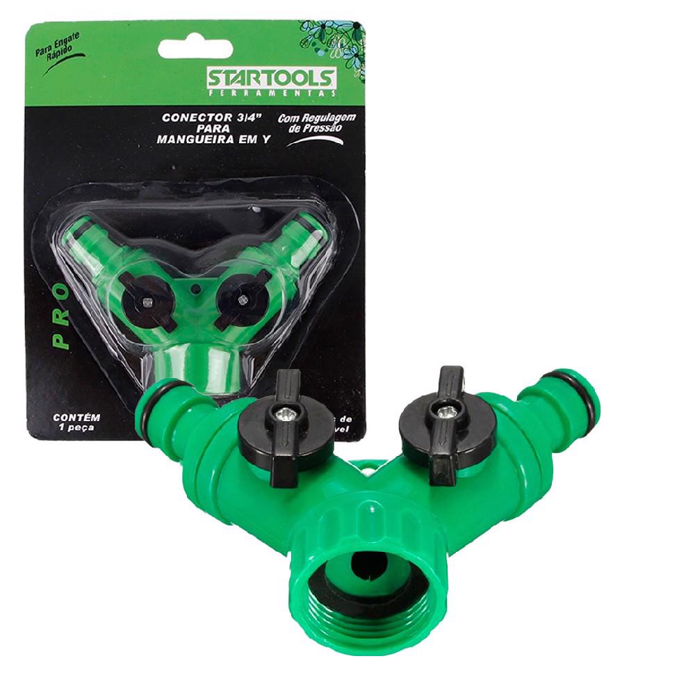 Conector Para Torneira Em Derivação Em Y 3/4Pol. Regulável em Oferta na Shopee