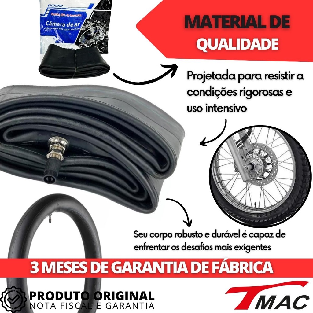 Câmara De Ar Moto Aro 19 Dianteira Bros 125 150 Cb 400 450 — imagem 2 de 2
