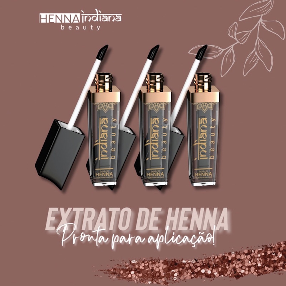 Henna pronta para sobrancelhas extrato de renna profissional 4,5g Indiana Beauty