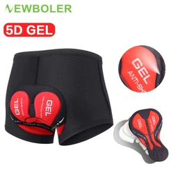 NEWBOLER 5D Gel Pad Ciclismo Calção De Bicicleta MTB De Estrada Underpant Roupa Íntima Masculina