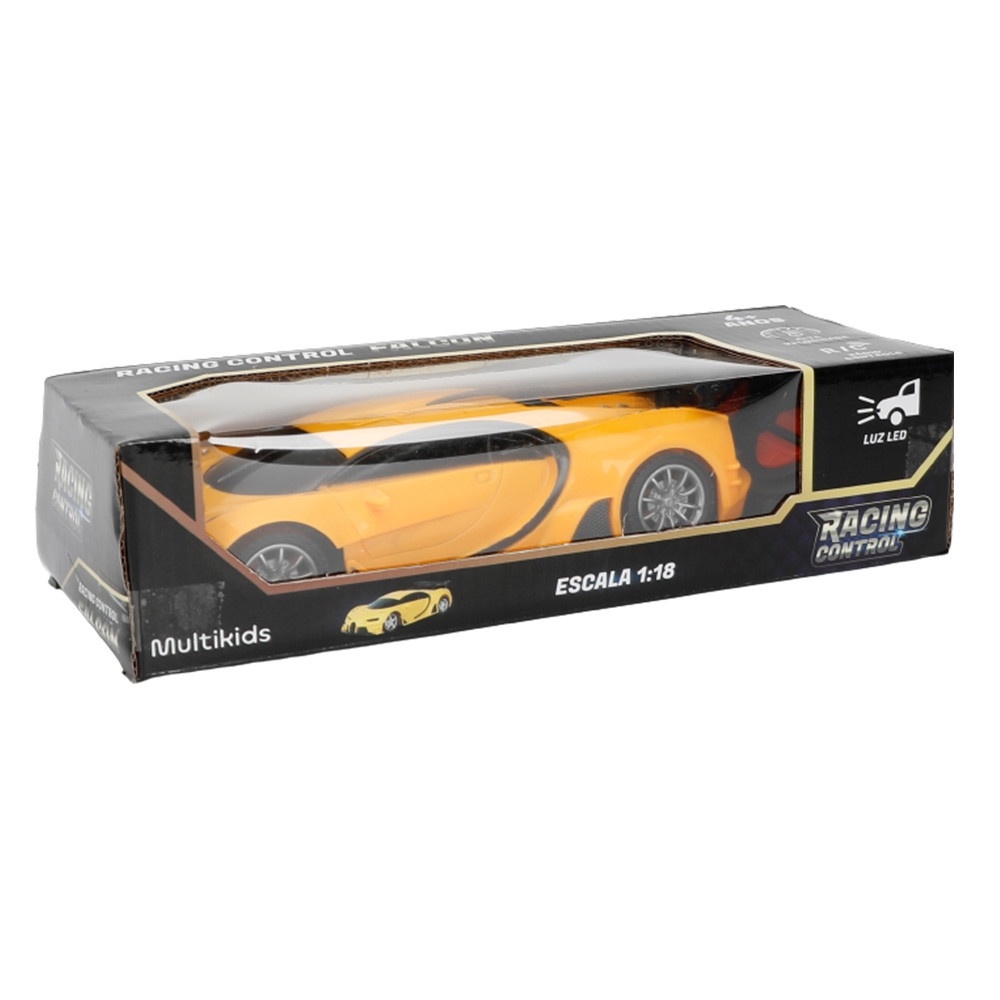 Carrinho de Controle Remoto Racing Control Falcon Amarelo Multikids - BR1721