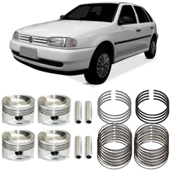 Kit Pistão Anéis 0.50 Gol 1.8 85 a 97 Gasolina Metal Leve