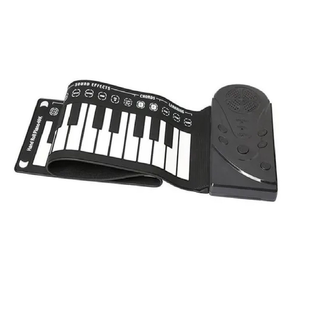 Piano Flexível Teclado Digital silicone 49 Teclas 30 Funções