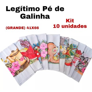 10un Panos De Prato Atacadao Estampado Promoção Revenda Muito Barato