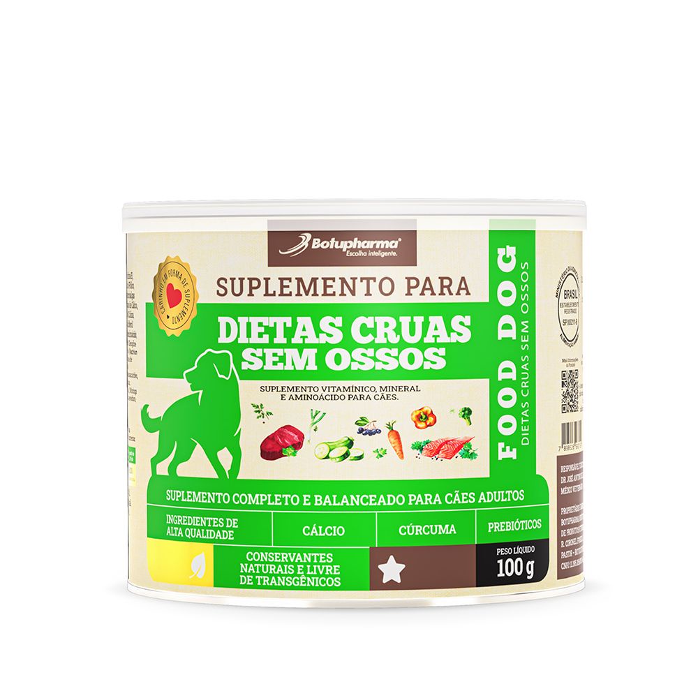 Food Dog Dietas Cruas Sem Ossos 100g