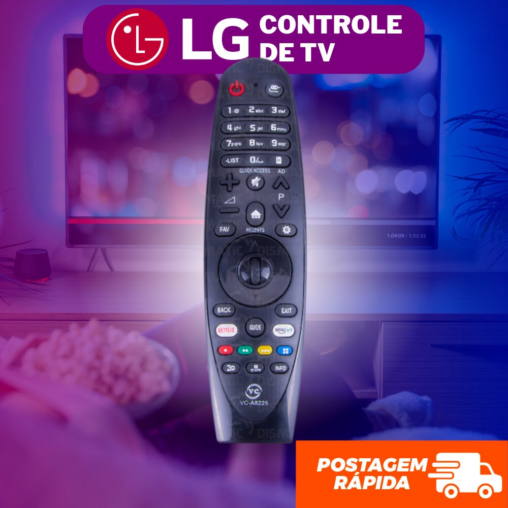 Controle Para Tv LG Compatível AKB75855501 Tv Smart Magic LG Controle Universal LG MR19 MR20 4K