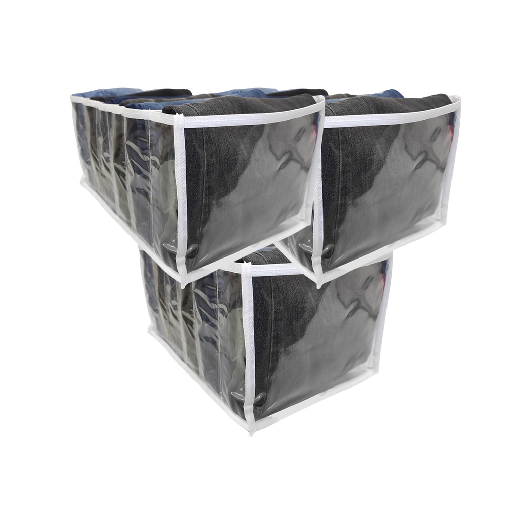 Kit 3 Colmeias Organizadoras Jeans GG (20x25x40) Para Calças Armário Guarda Roupas