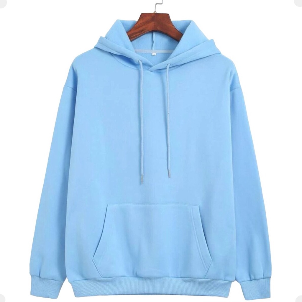 Blusa Moletom Liso Canguru Capuz Bolso Masculino Feminino