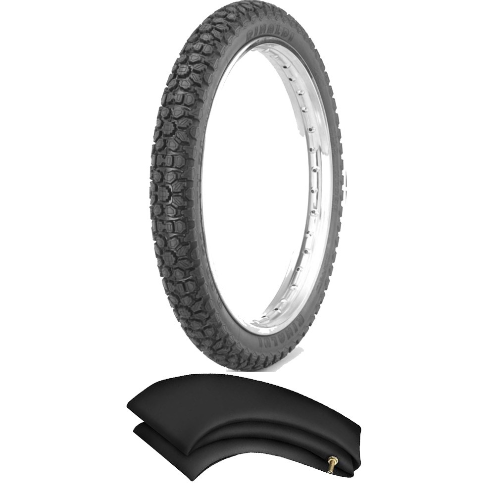 Pneu Bros 150 Xre 190 Xtz 150 Crosser 110/90-17 60r Wh21 Rinaldi + Camara