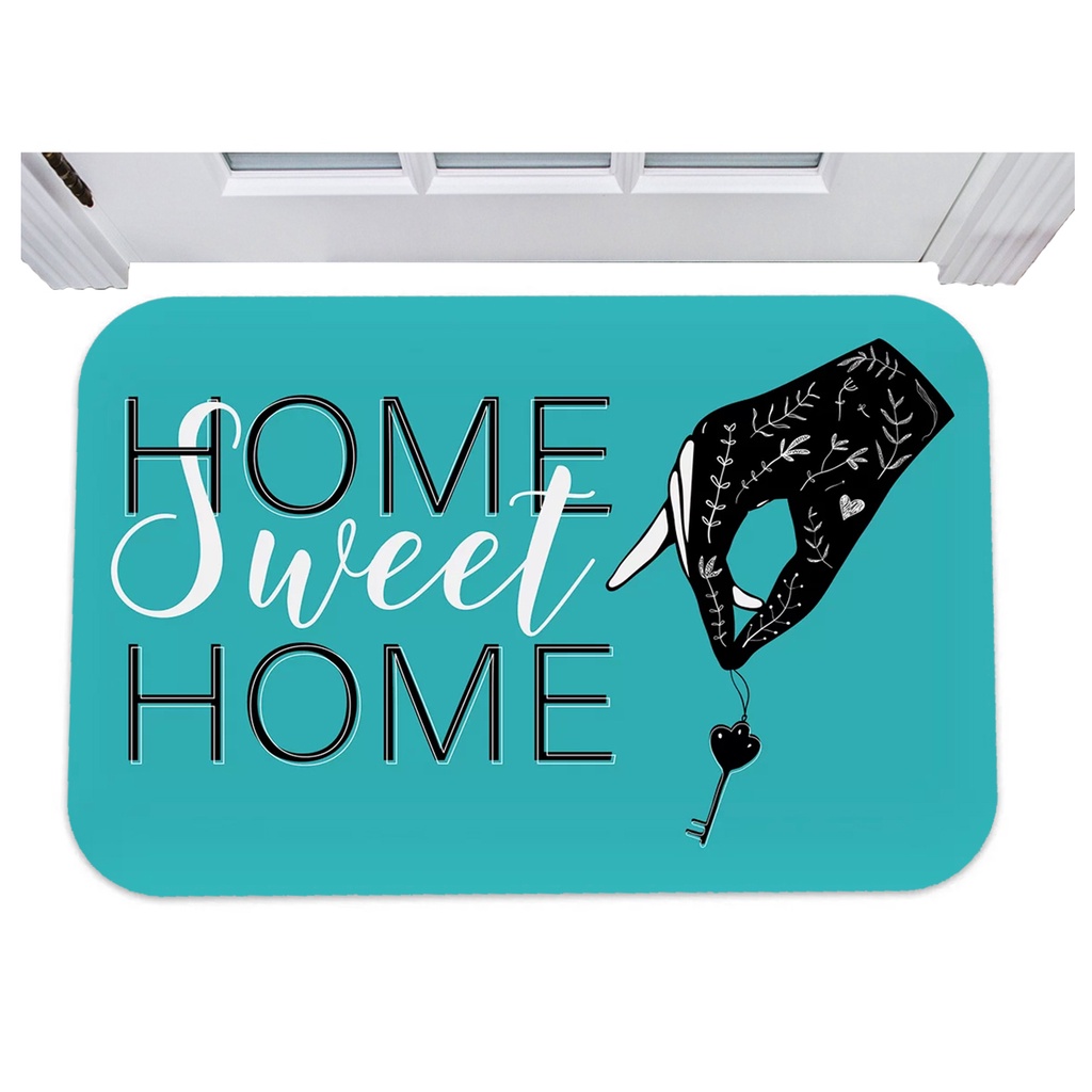 Capacho home sweet home chave tapete para porta 40x60